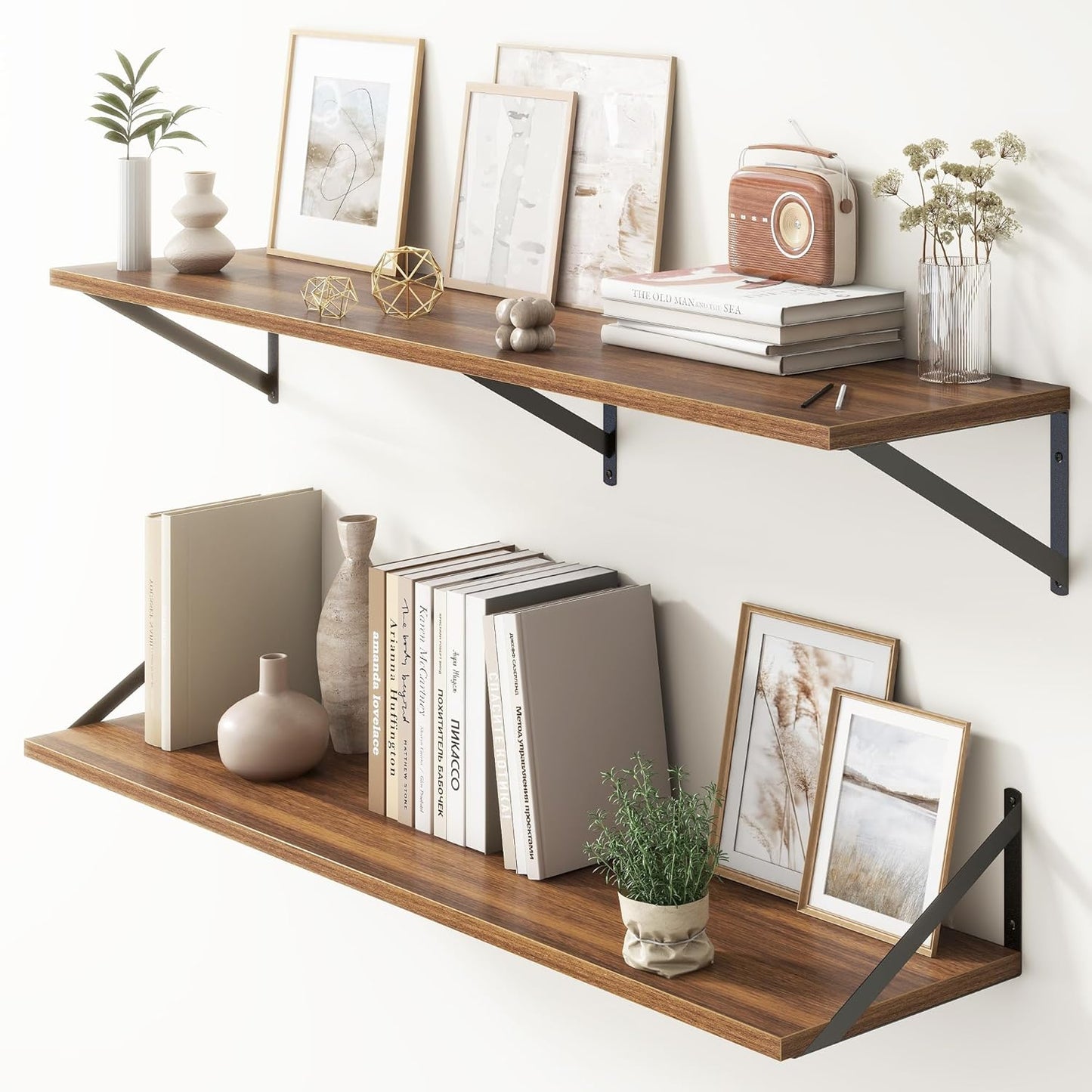 Floating Shelves 48 Inch Long for Rustic Home Decor Storage