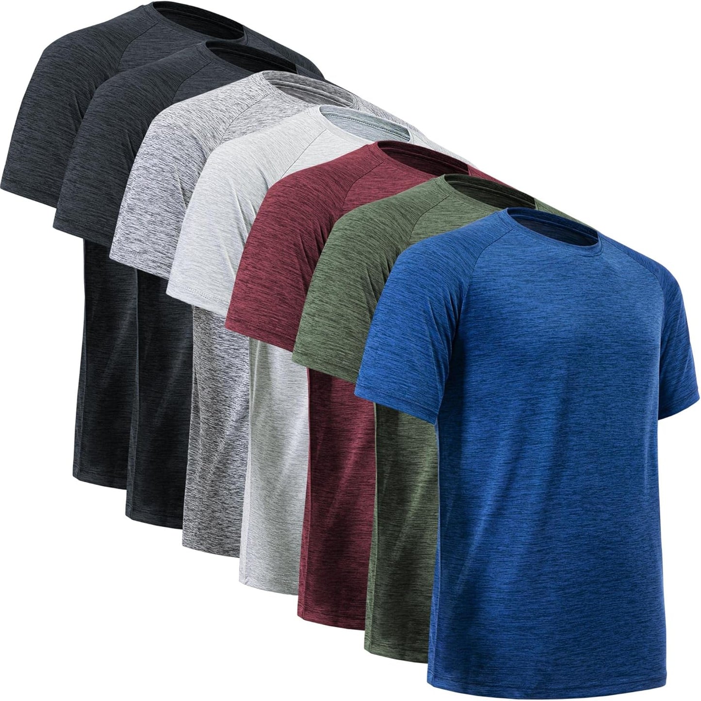 Workout Shirts for Men Short Sleeve Quick Dry Athletic T Shirt