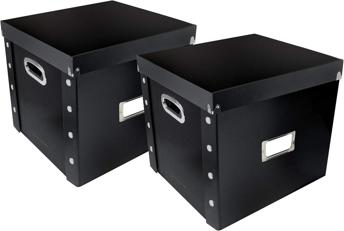 Snap-N-Store Vinyl Record Storage Box for 150 Albums - Black