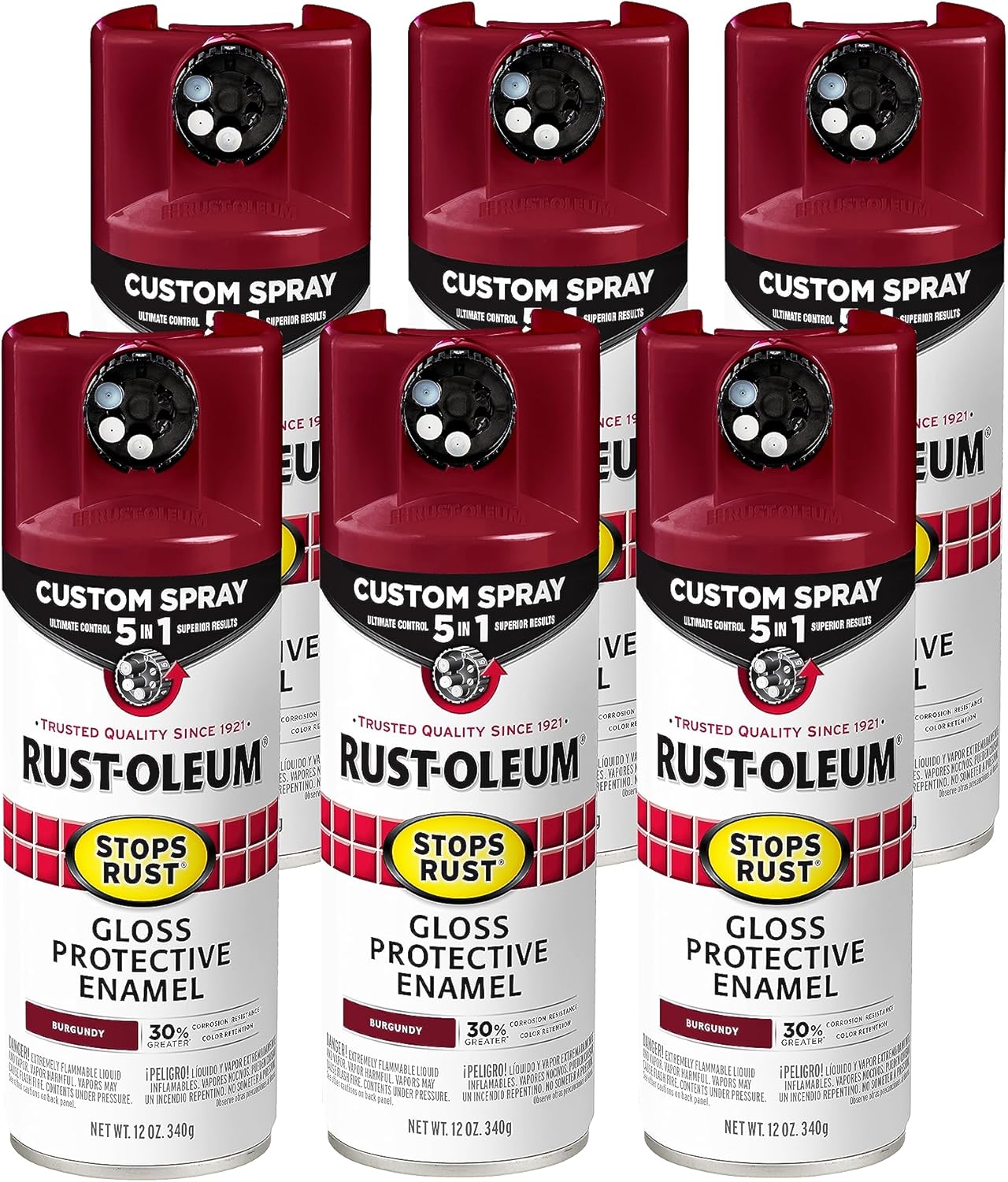 Rust-Oleum Stops Rust Custom Spray Paint 5-in-1 Gloss Burgundy