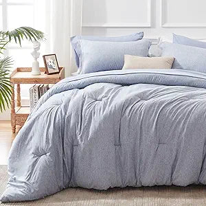 UNILIBRA Queen Comforter Set 7 Pieces Bed in a Bag - Blue