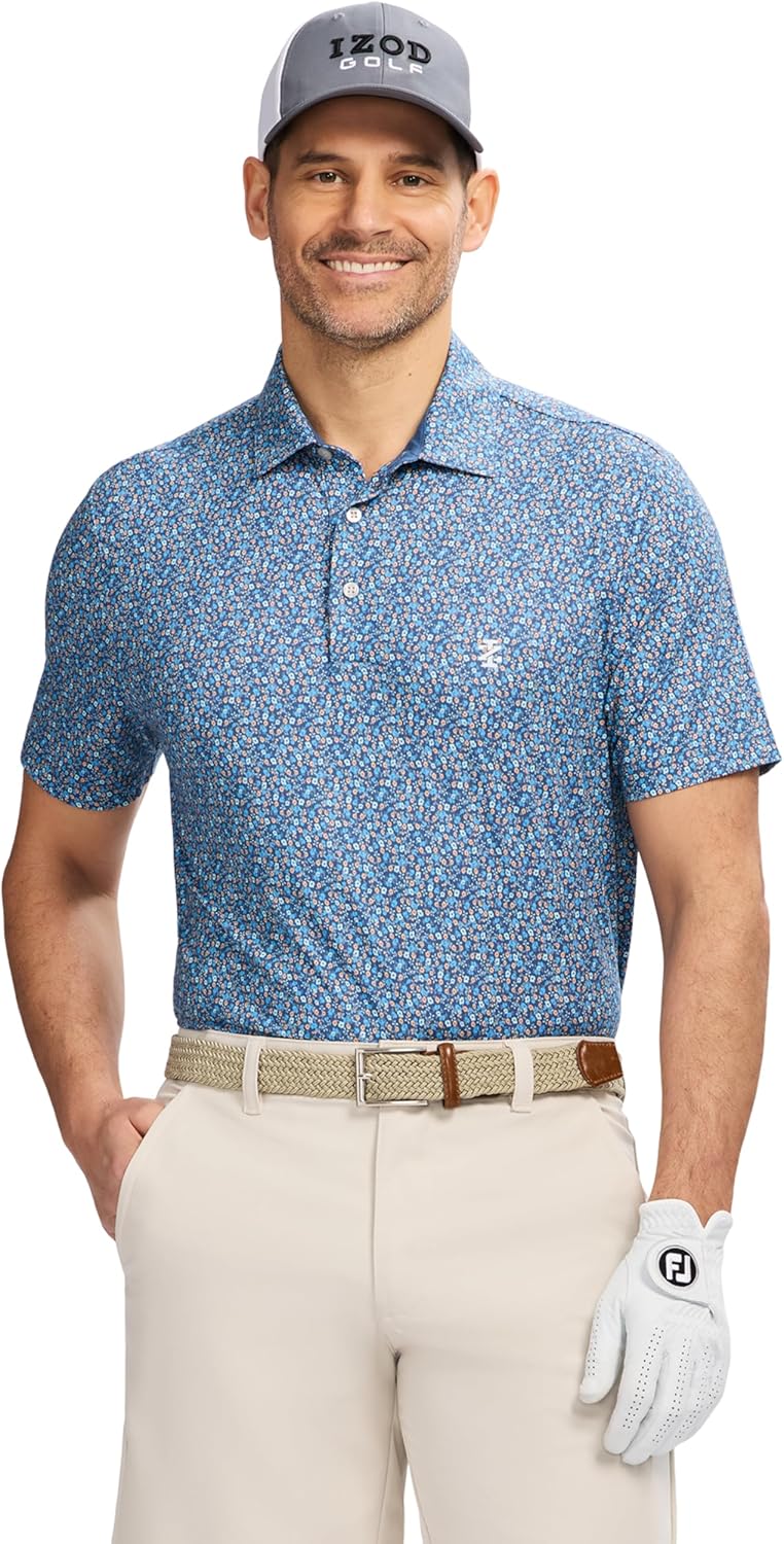 Izod Mens Swingflex Elite Short Sleeve Golf Polo for Comfort