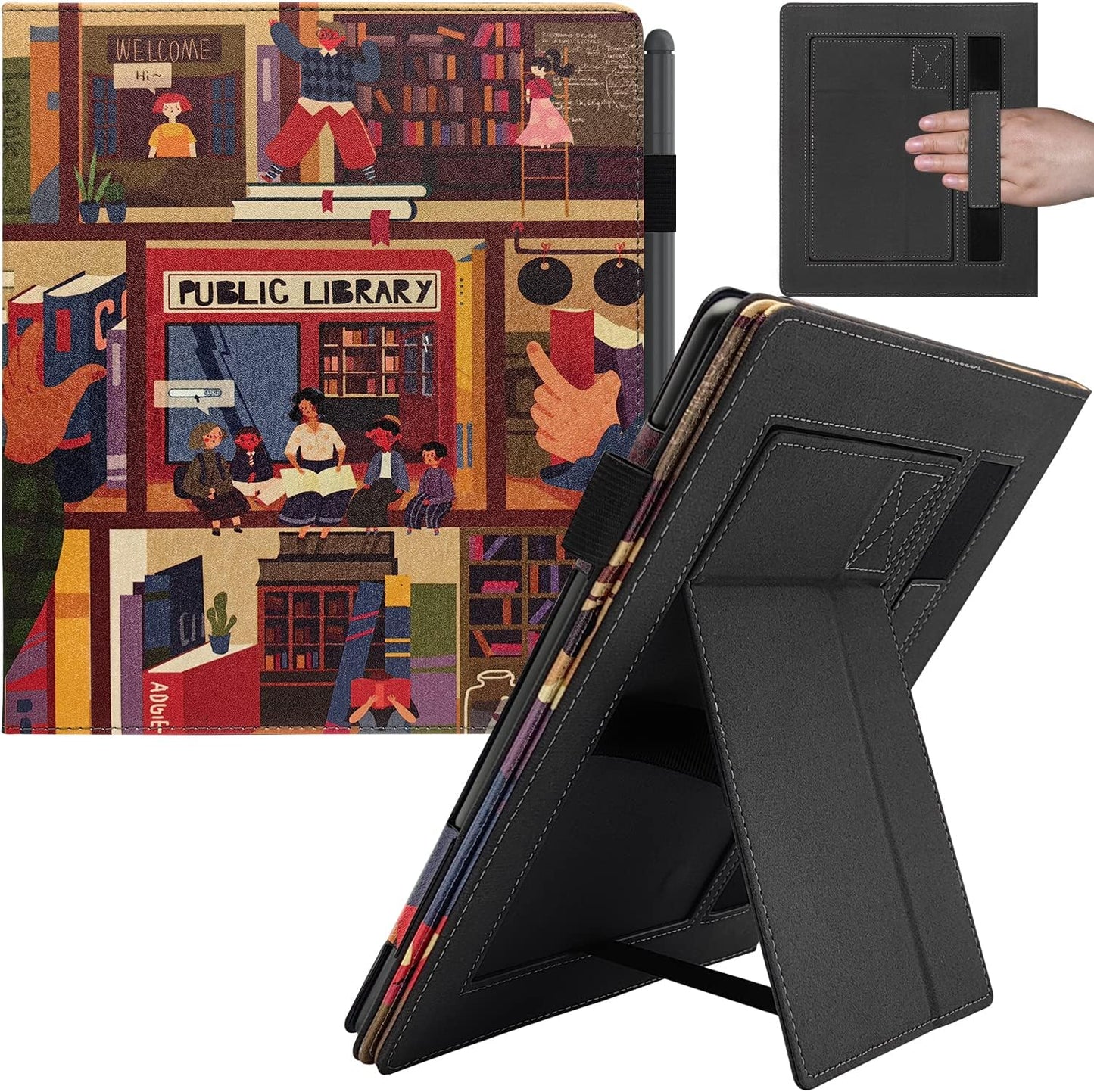 Hand-held Case for Kindle Scribe 10.2 Inch - Premium PU Leather