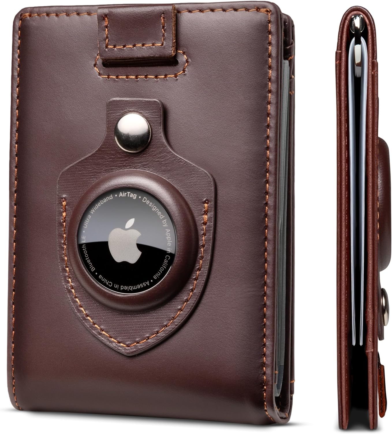 RFID Blocking Slim Bifold Genuine Leather Minimalist Wallets for Men