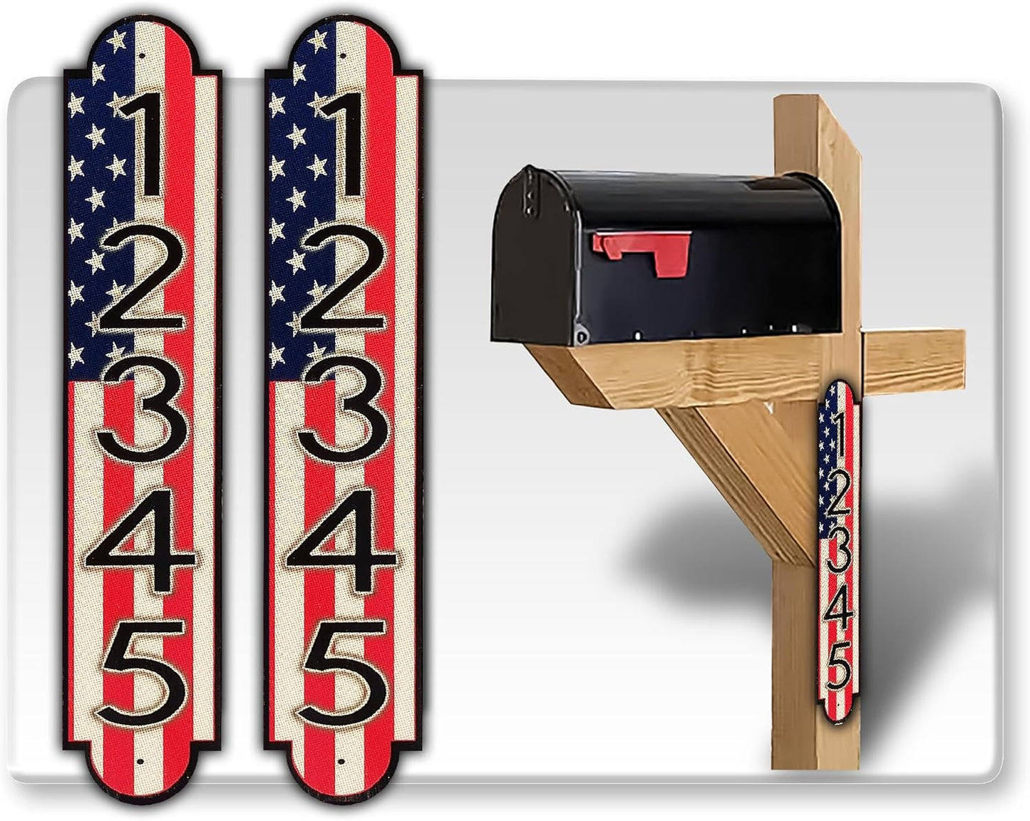 Reflective Mailbox Number Plaque for Customization and Visibility