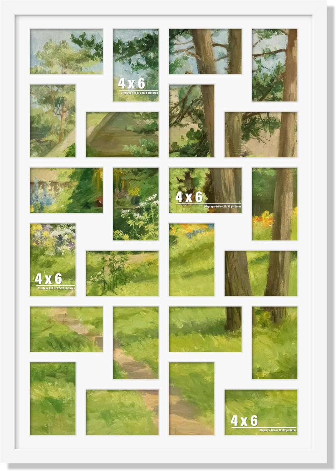 22x32 Collage Picture Frame for 24 Photos - Versatile Decor