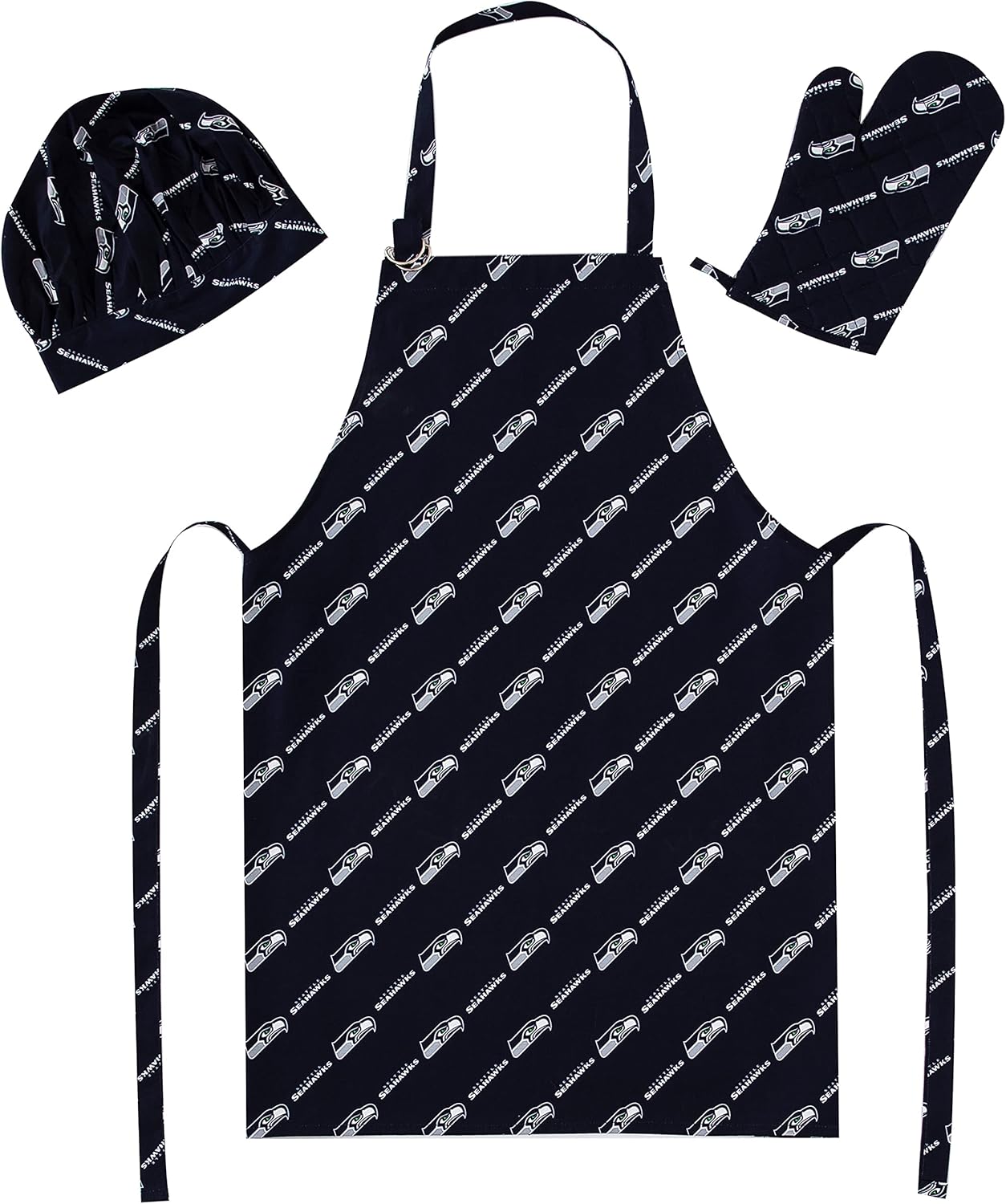 NFL 3-Piece Apron, Oven Mitt and Chef Hat Set for Cooking