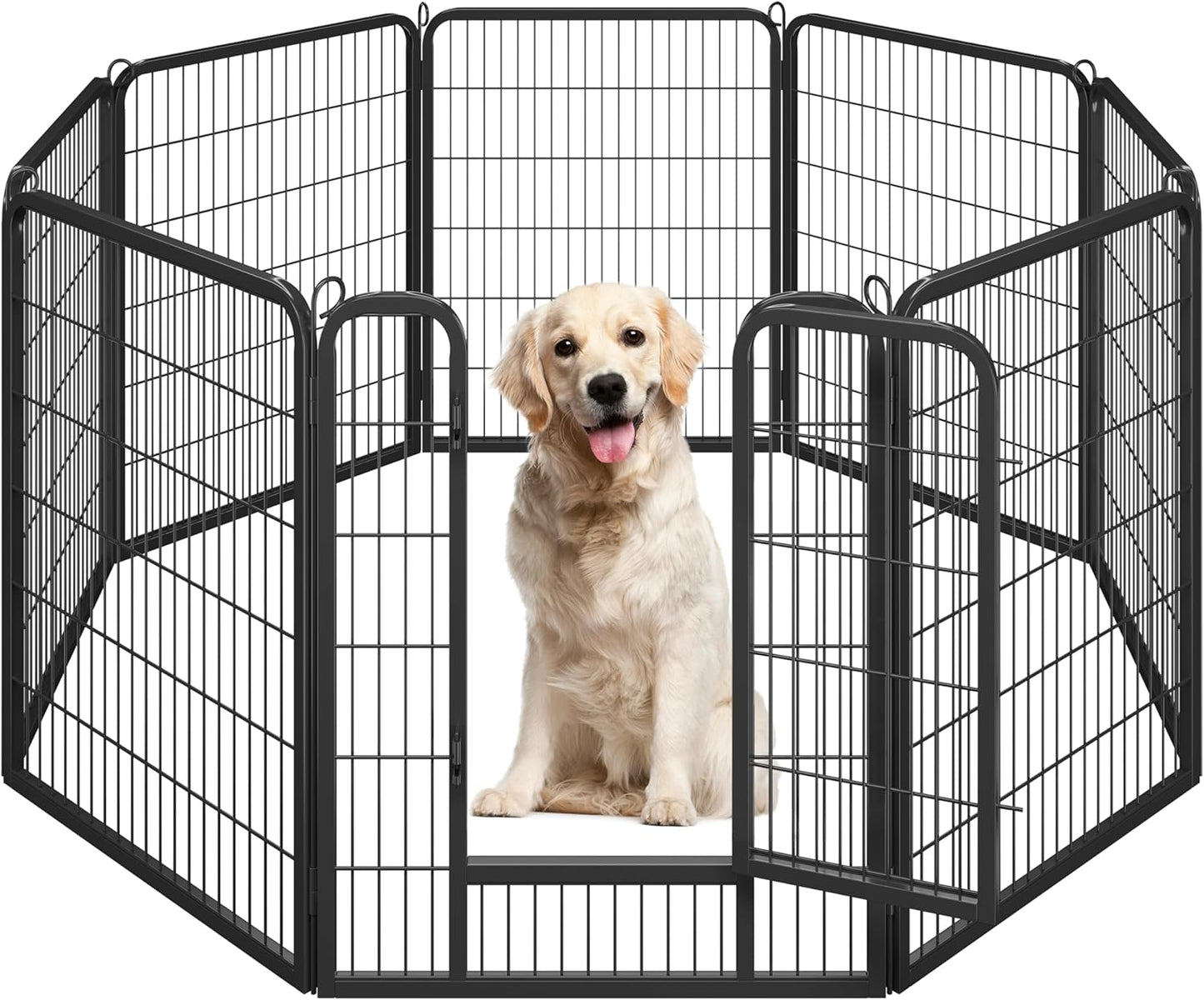 Yaheetech Wide Panel Dog Playpen for Medium and Large Dogs