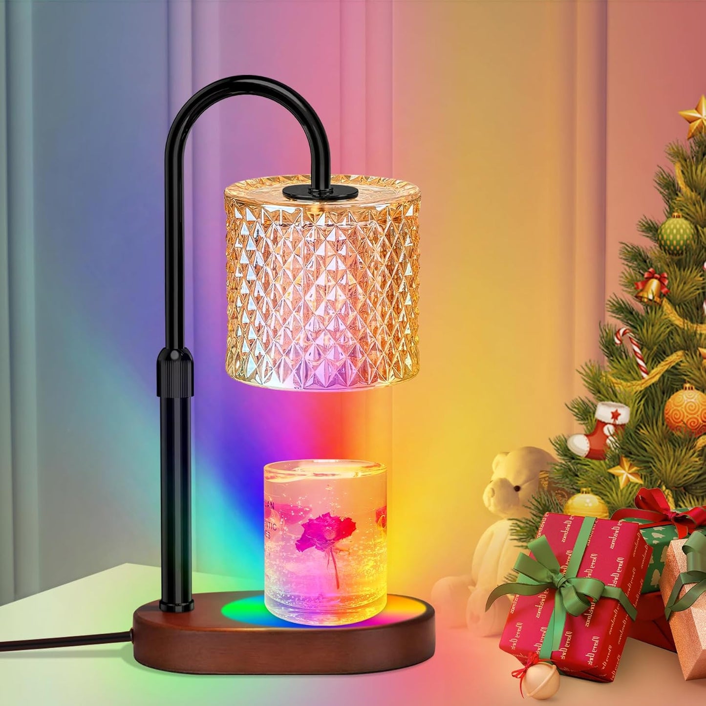 Candle Warmer Lamp with Timer and RGB Light for Home Decor