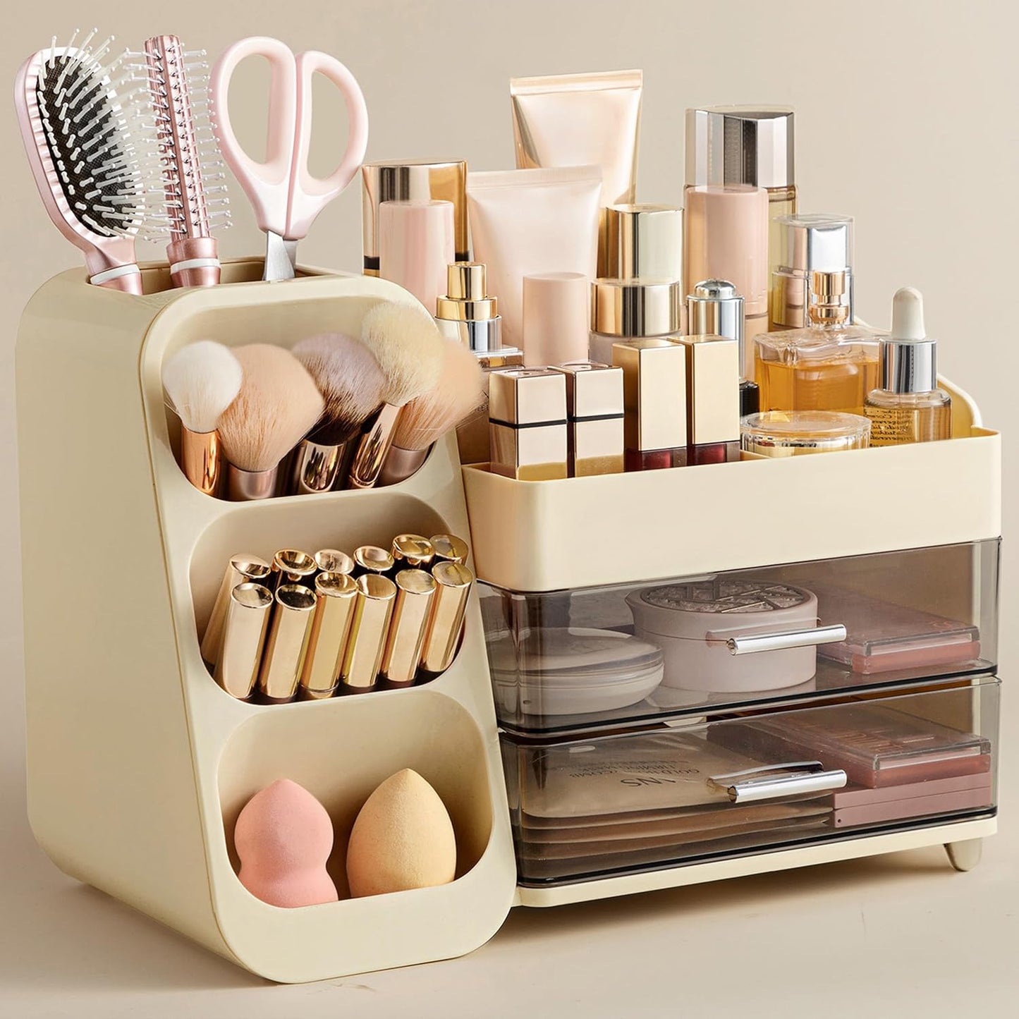 HBlife Makeup Organizer with Brush Holder for Vanity Storage