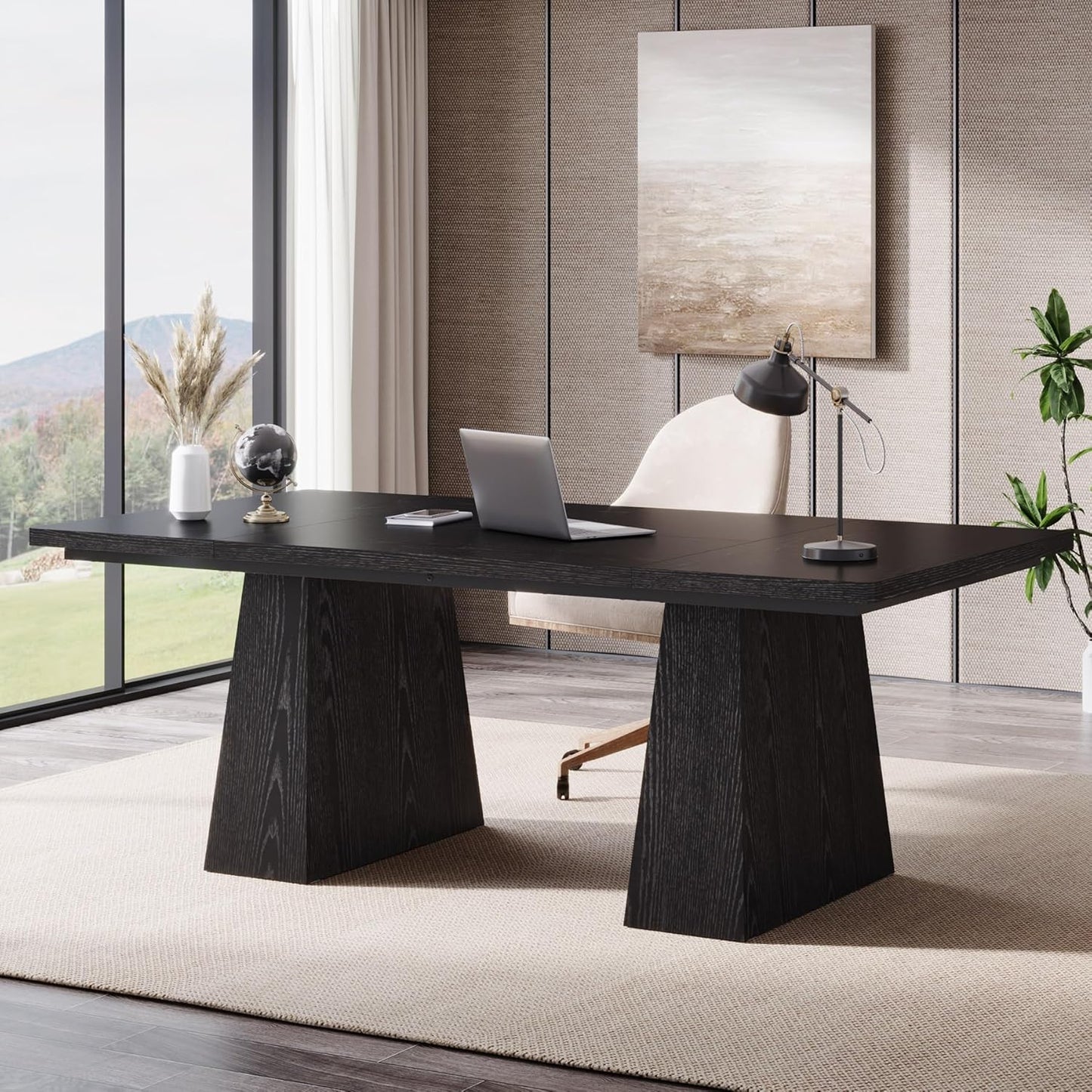 Tribesigns 63 Executive Desk - Spacious Double Pedestal Design