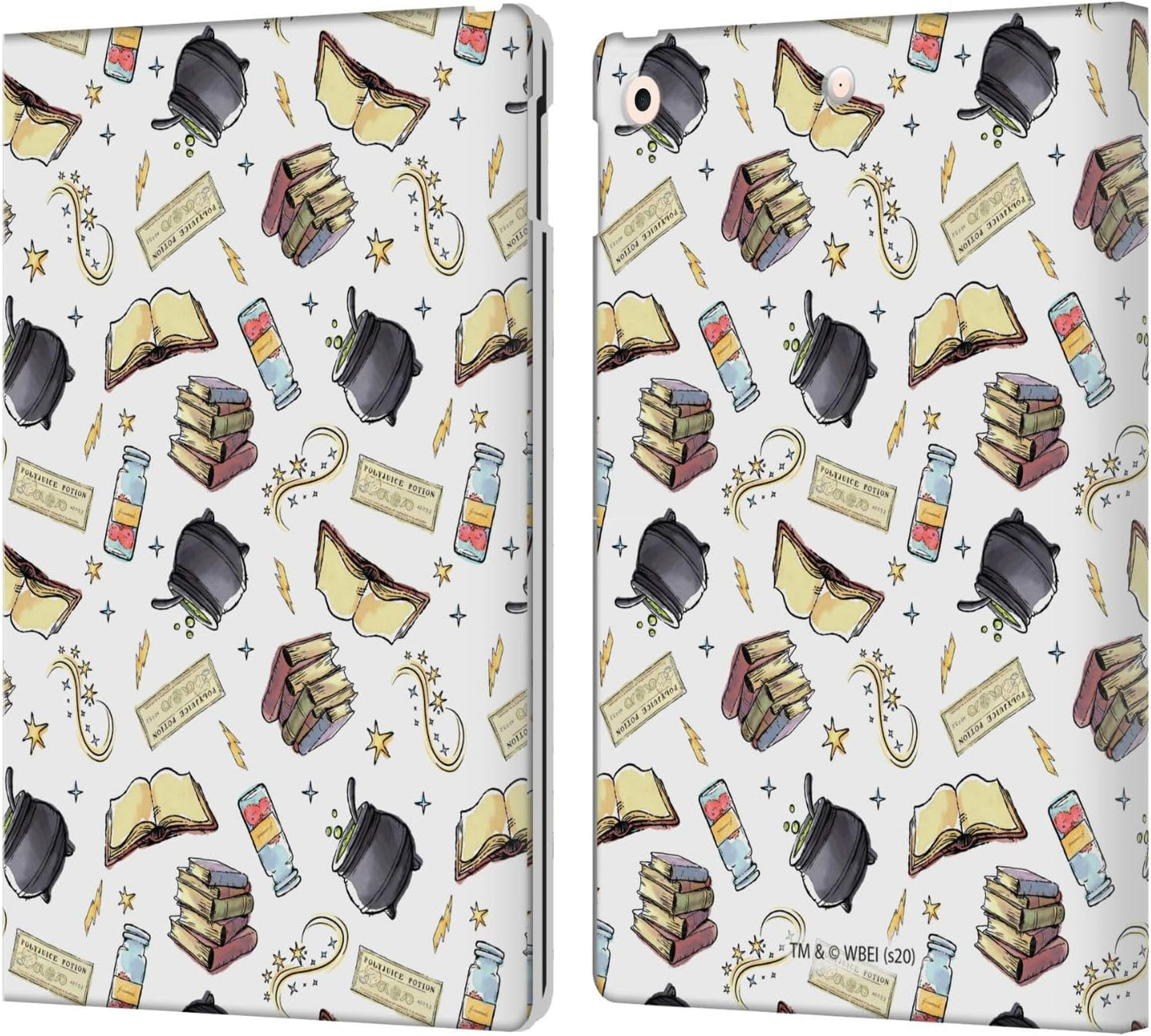 Harry Potter Hogwarts Pattern Leather Wallet Case for iPad 10.2