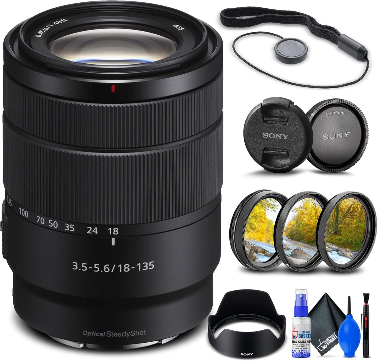 Sony E 18-135mm f/3.5-5.6 OSS Lens for APS-C Cameras