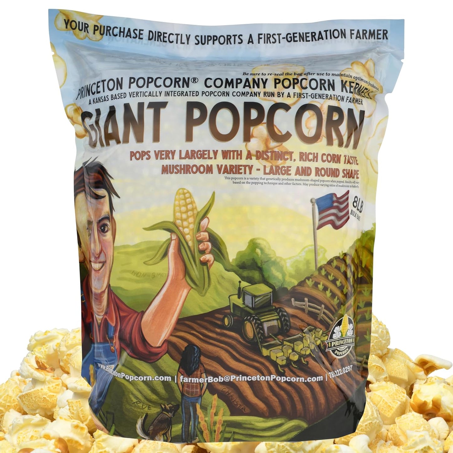 Princeton Popcorn: Extra Large Ball Shape Popping Corn