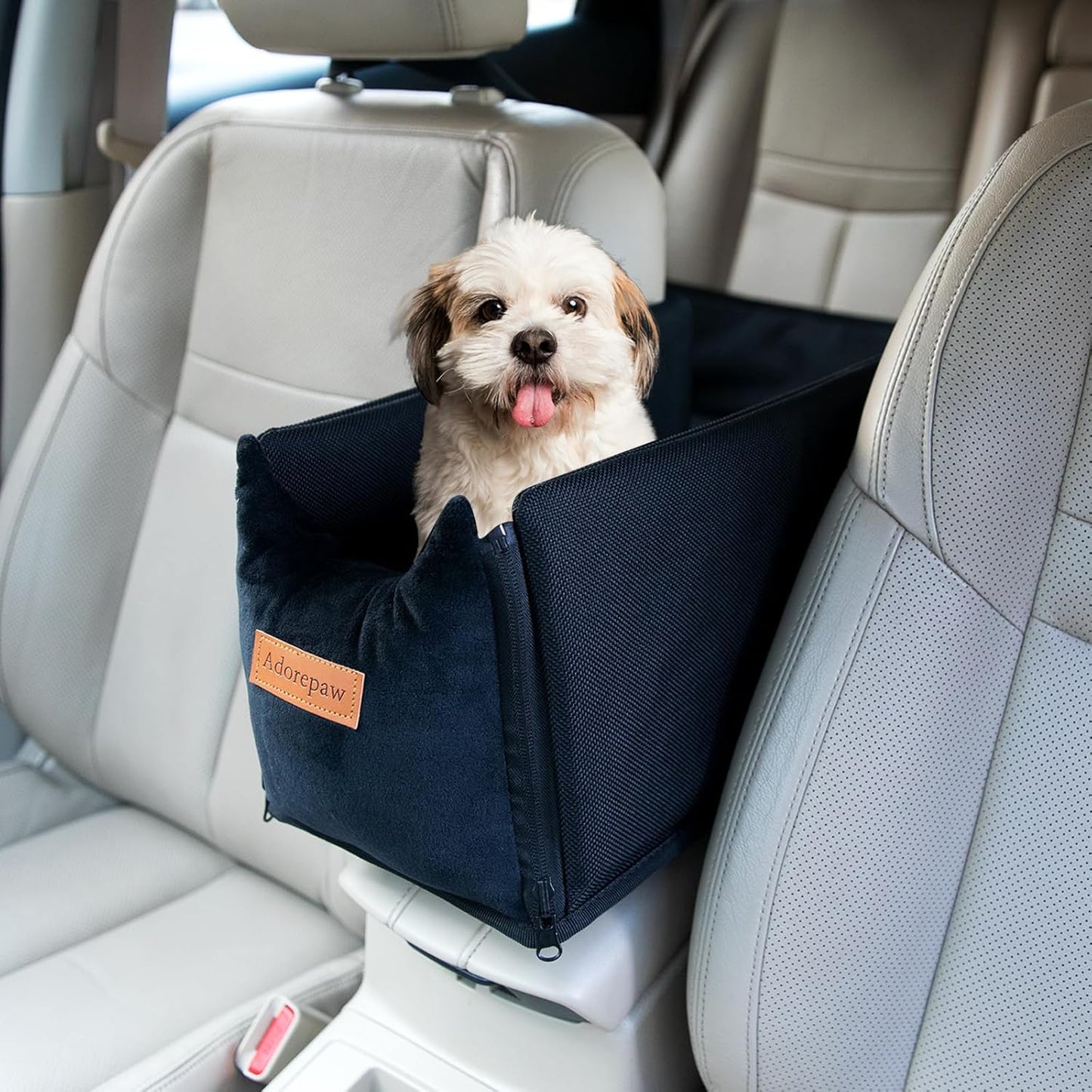 Adorepaw Small Dog Car Seat w/ Extender & Belt