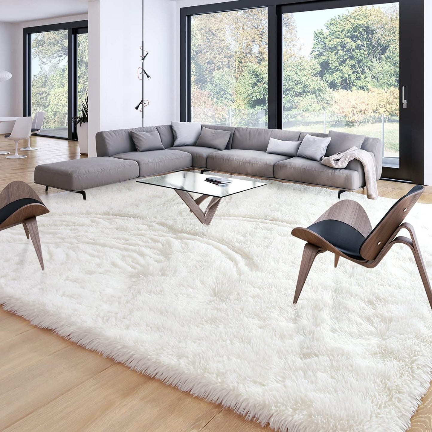Merelax Soft Modern Indoor Large Shaggy Rug for Cozy Spaces