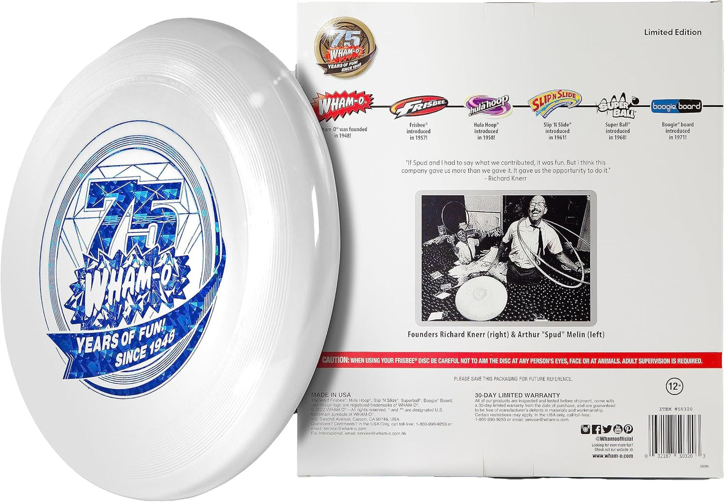 Wham-O 75th Anniversary 175g Flying Disc - Limited Edition Collector's Item