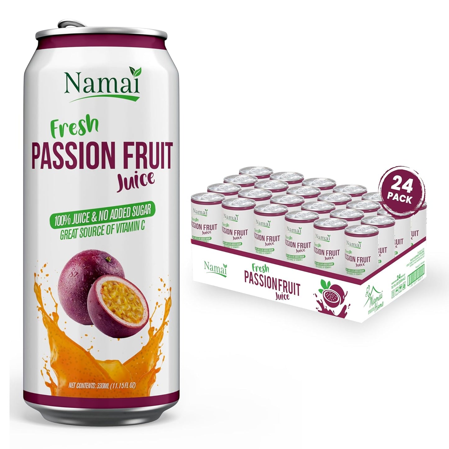 Namai Pure Passion Fruit Juice - Refreshing No Added Sugar Drink