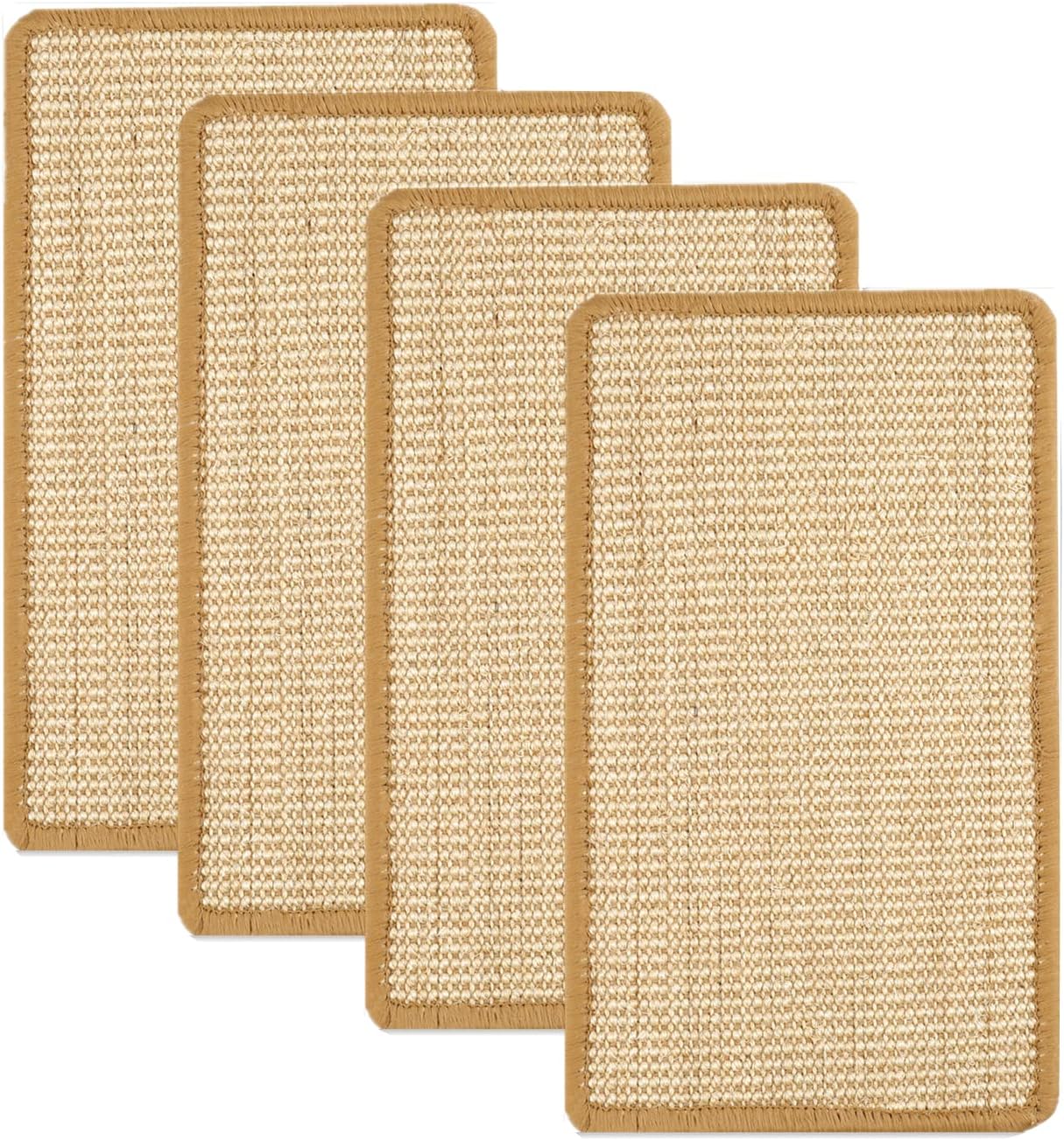 Sisal Cat Scratching Mat Pad 4-Pack for Wall Couch Perch