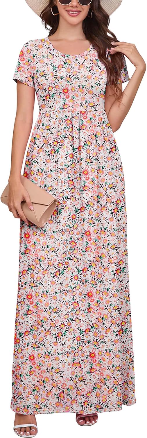 DEARCASE Maxi Dress for Women with Pockets - Casual Summer Style