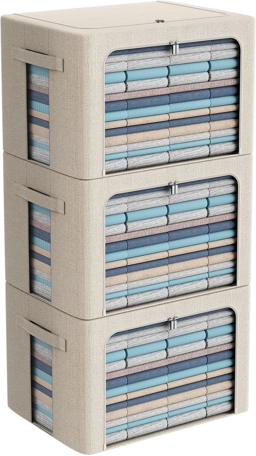 3Pack Foldable Storage Bins for Organizing Clothes and More