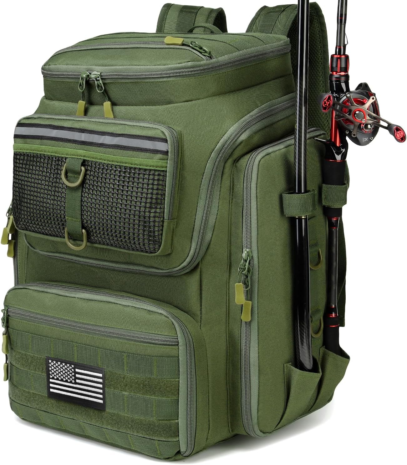 Water-Resistant Fishing Backpack - 45L Capacity for Gear & Equipment