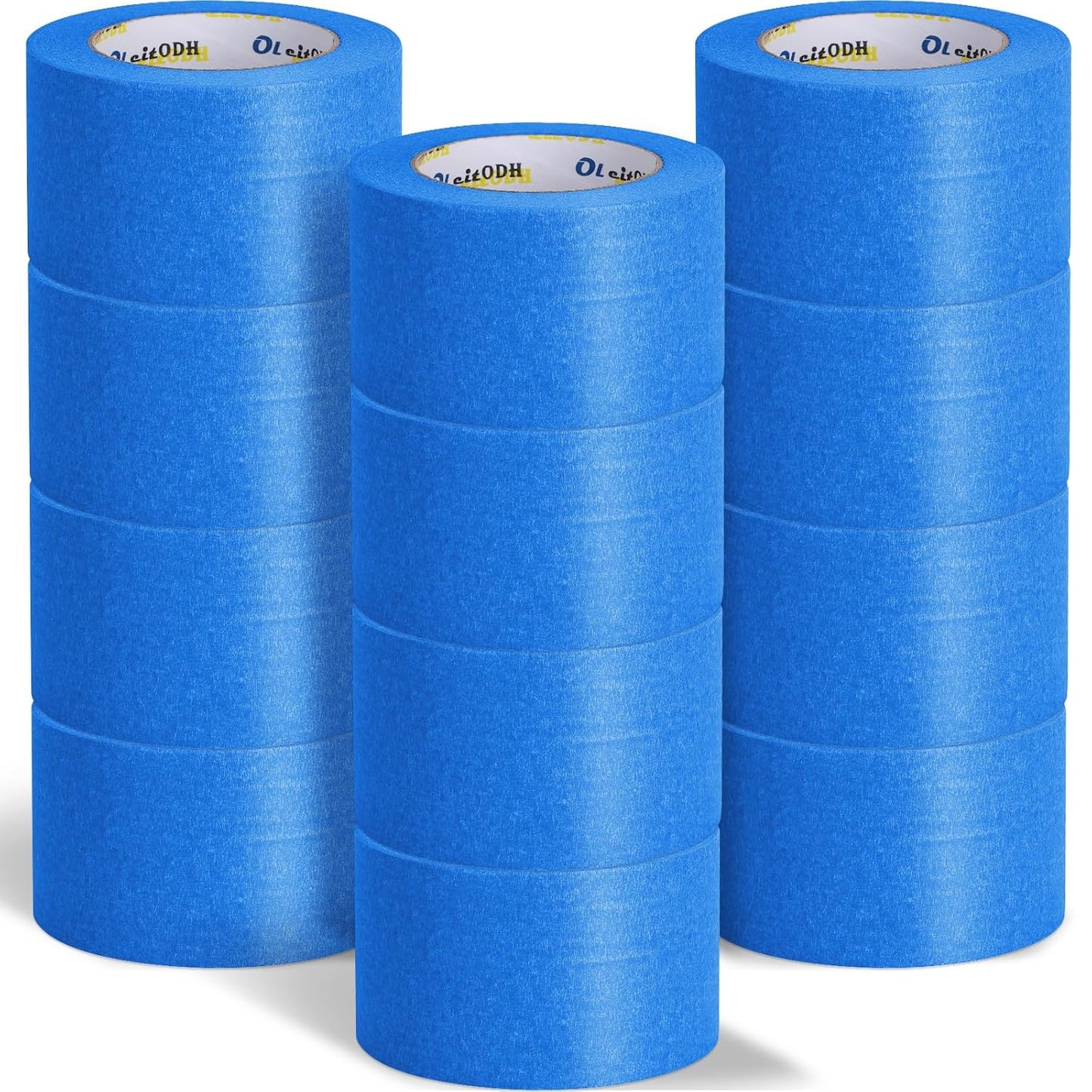 12 Rolls Blue Painters Tape Bulk for Easy Wall Painting