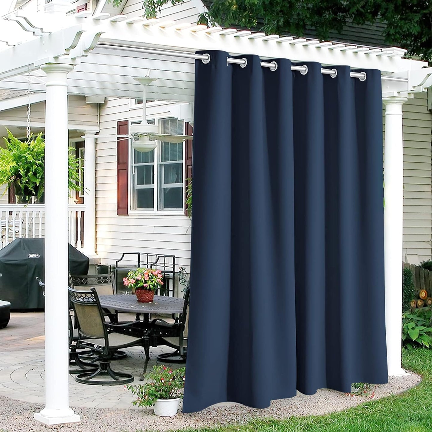 RYB HOME Outdoor Curtains for Patio Waterproof and Blackout