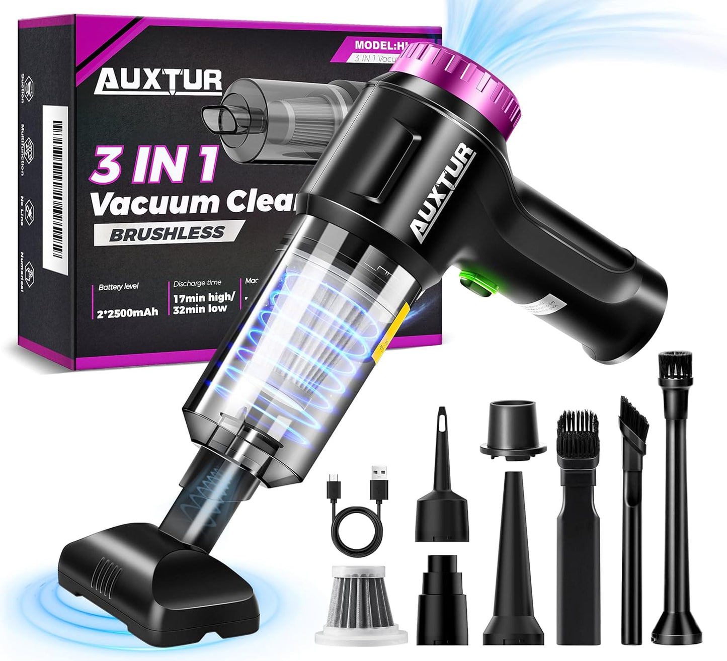 Handheld Vacuum Cordless 3 in 1 High Power Car Cleaner