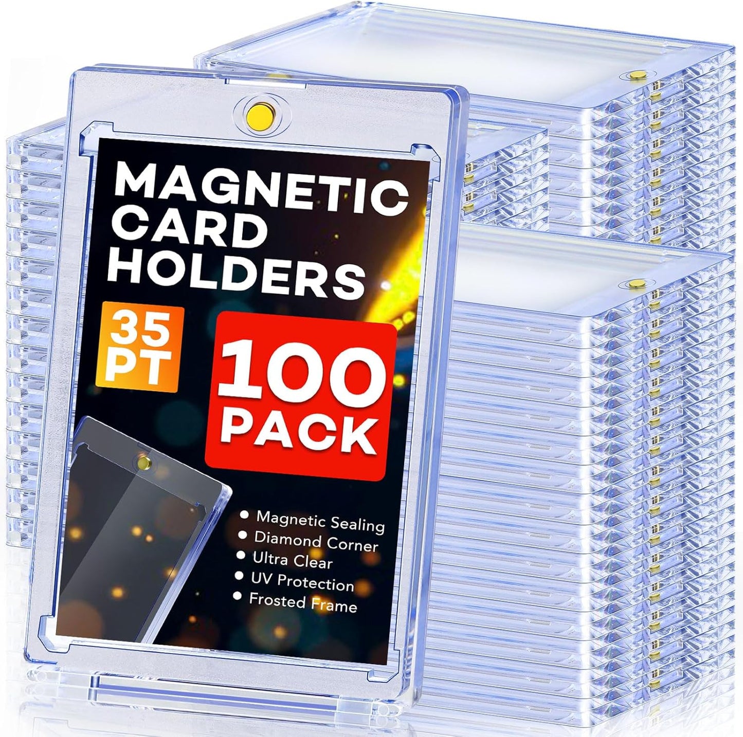 100ct Magnetic Card Holders for Trading Cards and Collectibles