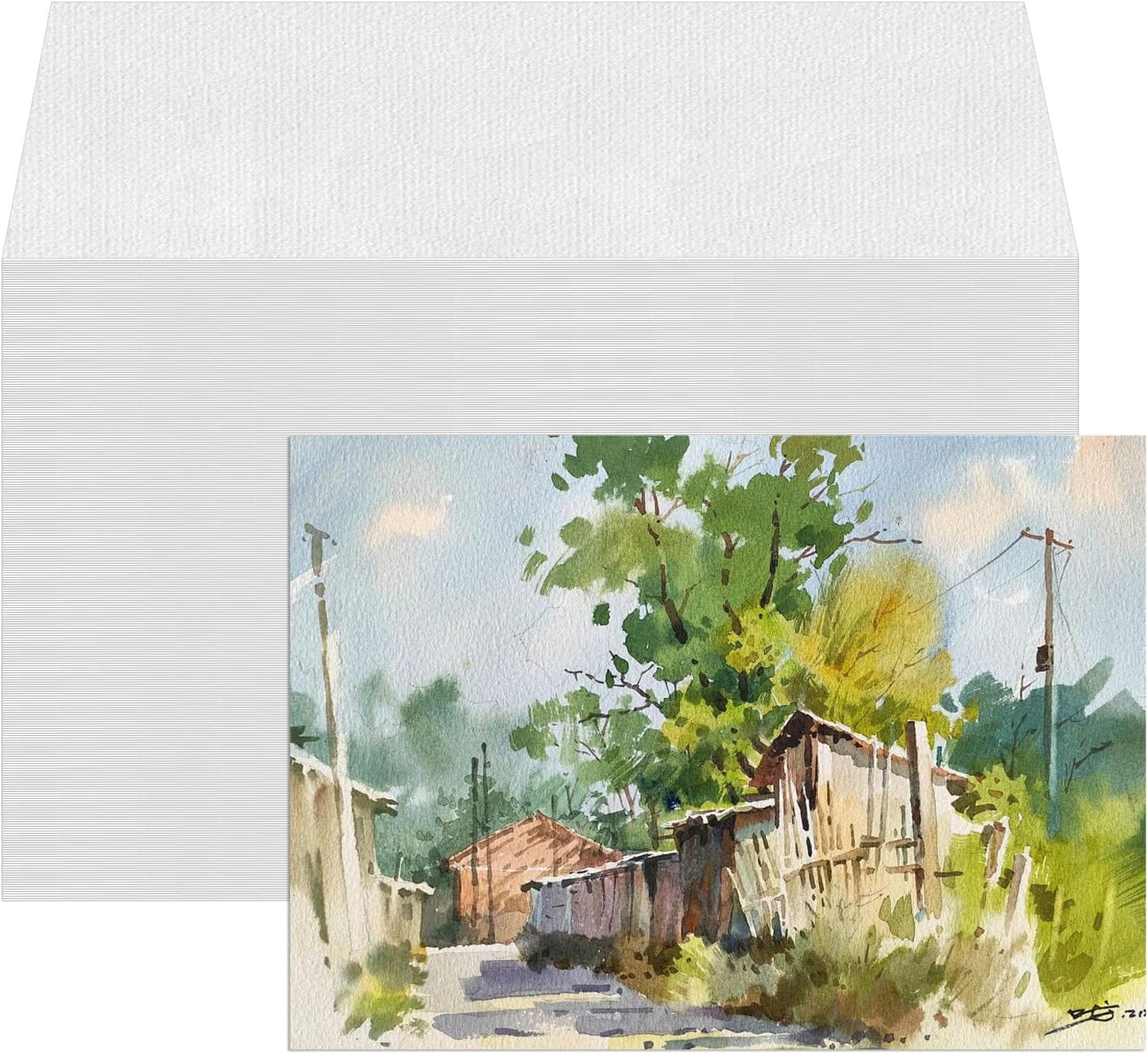 ZAYOUAU 400 Sheets Cotton Watercolor Paper for Artists and Kids