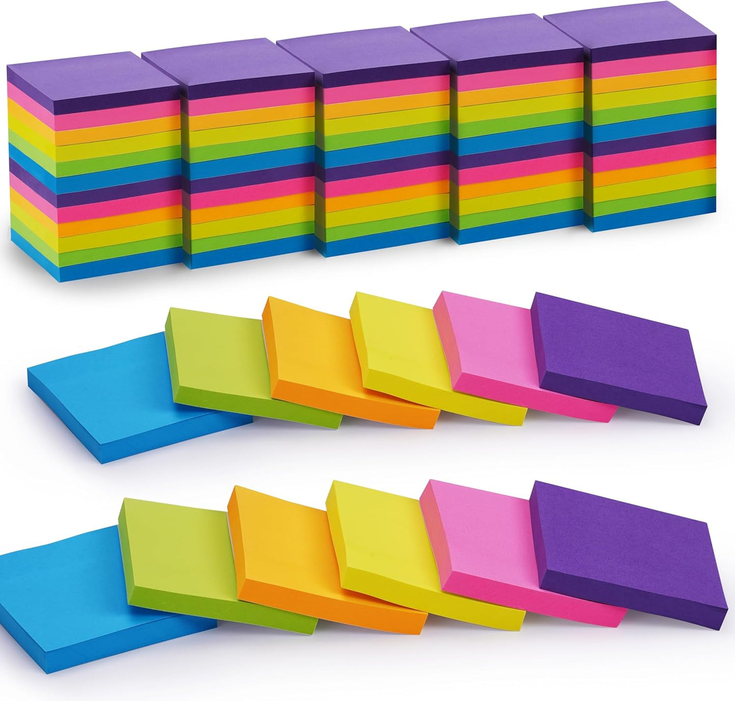 Colorful Woswel Sticky Notes Bulk - Organize with Ease!