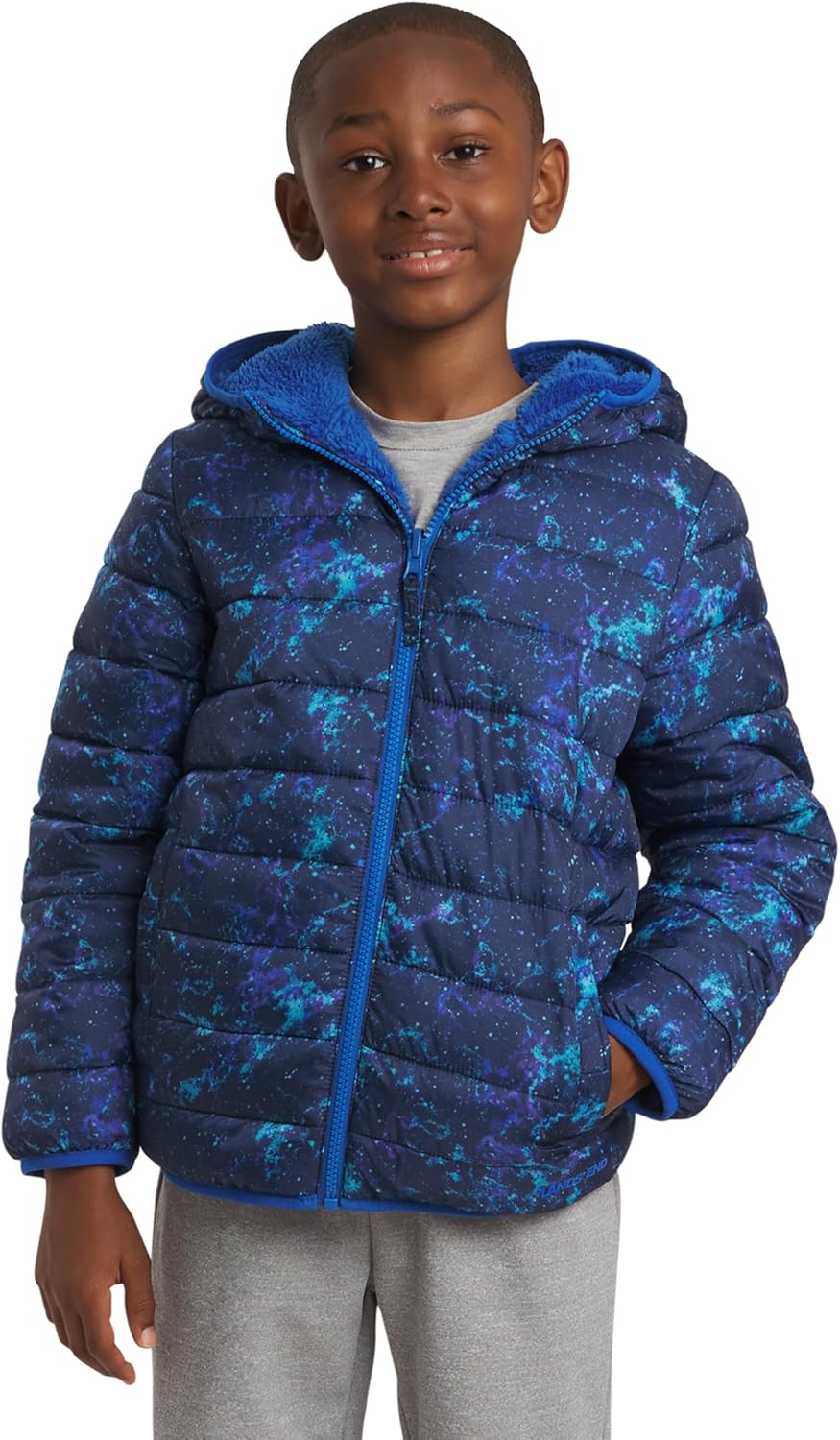 Lands' End Boys Reversible Faux Sherpa Lined Insulated Jacket