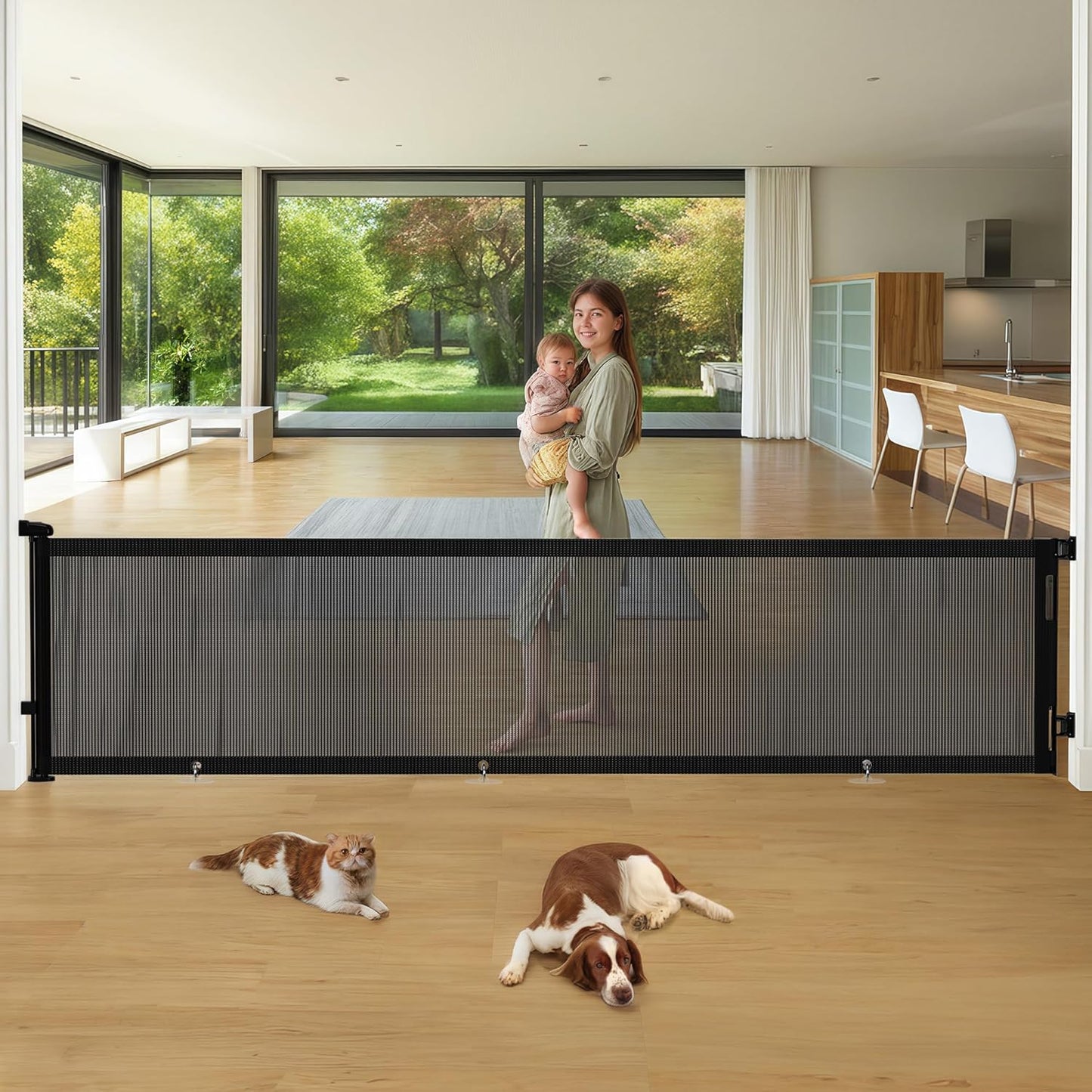 Rellorus Extra Wide Baby Gates for Large Openings and Stairs