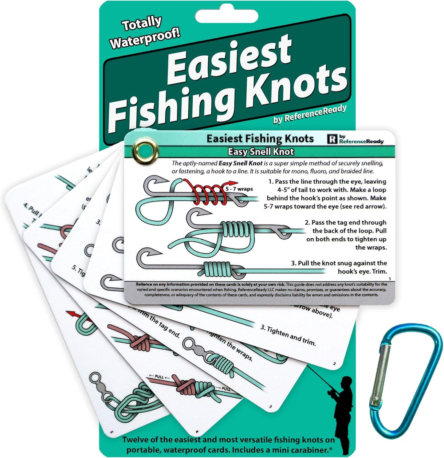 Master 12 Fishing Knots! Mini Carabiner Included
