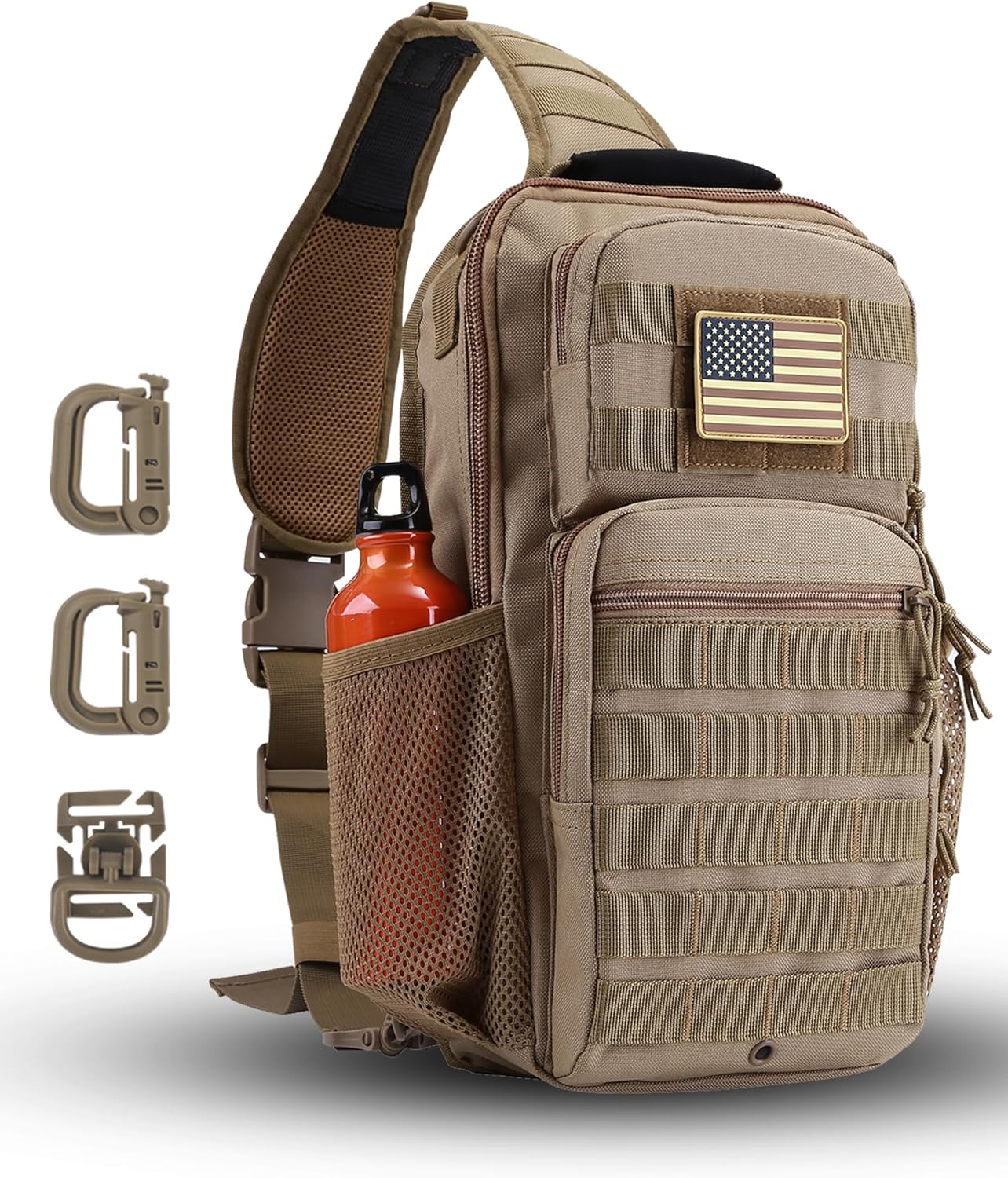 Large Rover Sling Pack Tactical Shoulder Bag with Bottle Holder