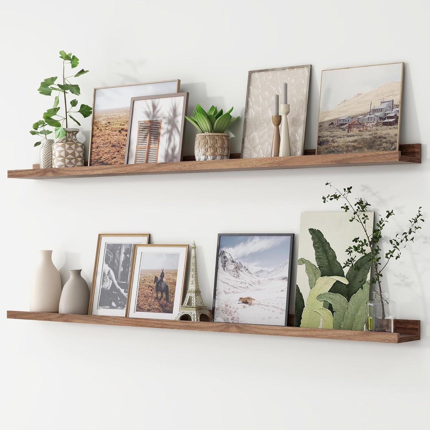 Picture Ledge Shelf Set of 2 for Kids Bookshelf and Decor