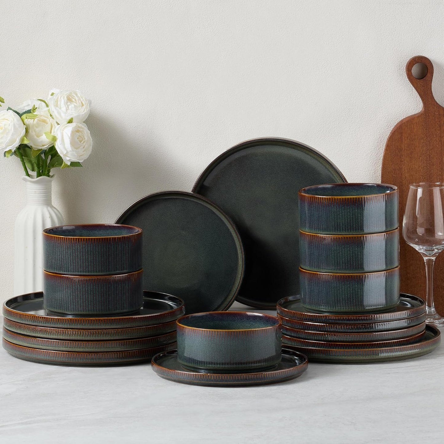 E-far Stoneware Dinnerware Sets for Elegant Dining Experience