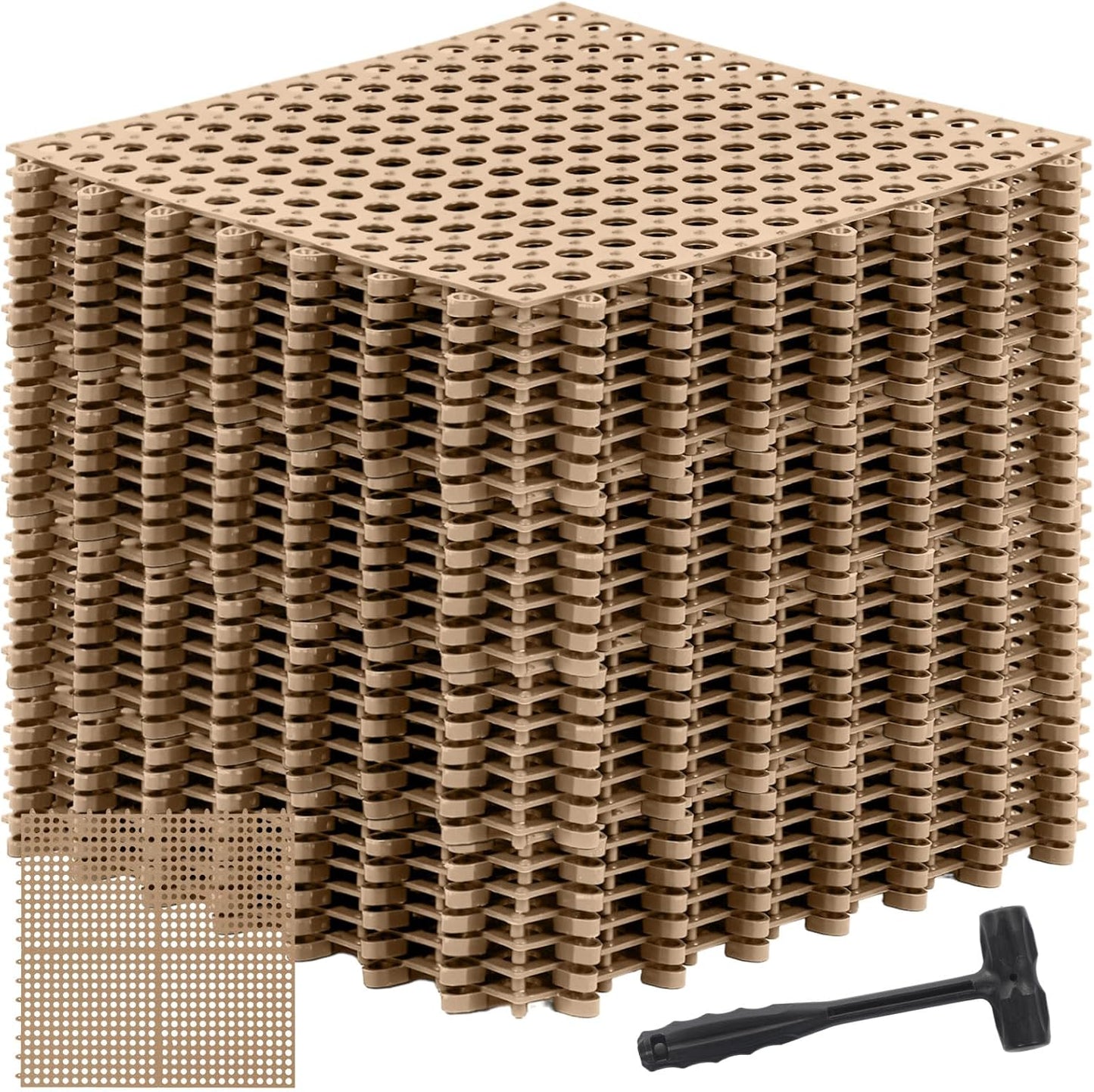 24 Pack Interlocking Drainage Tiles for Pool and Bathroom Use