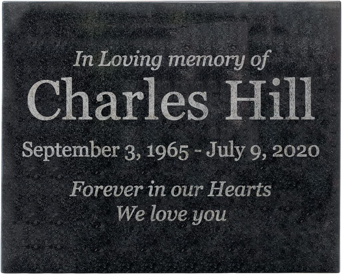 Personalized Black Granite Memorial Plaque for Loved Ones