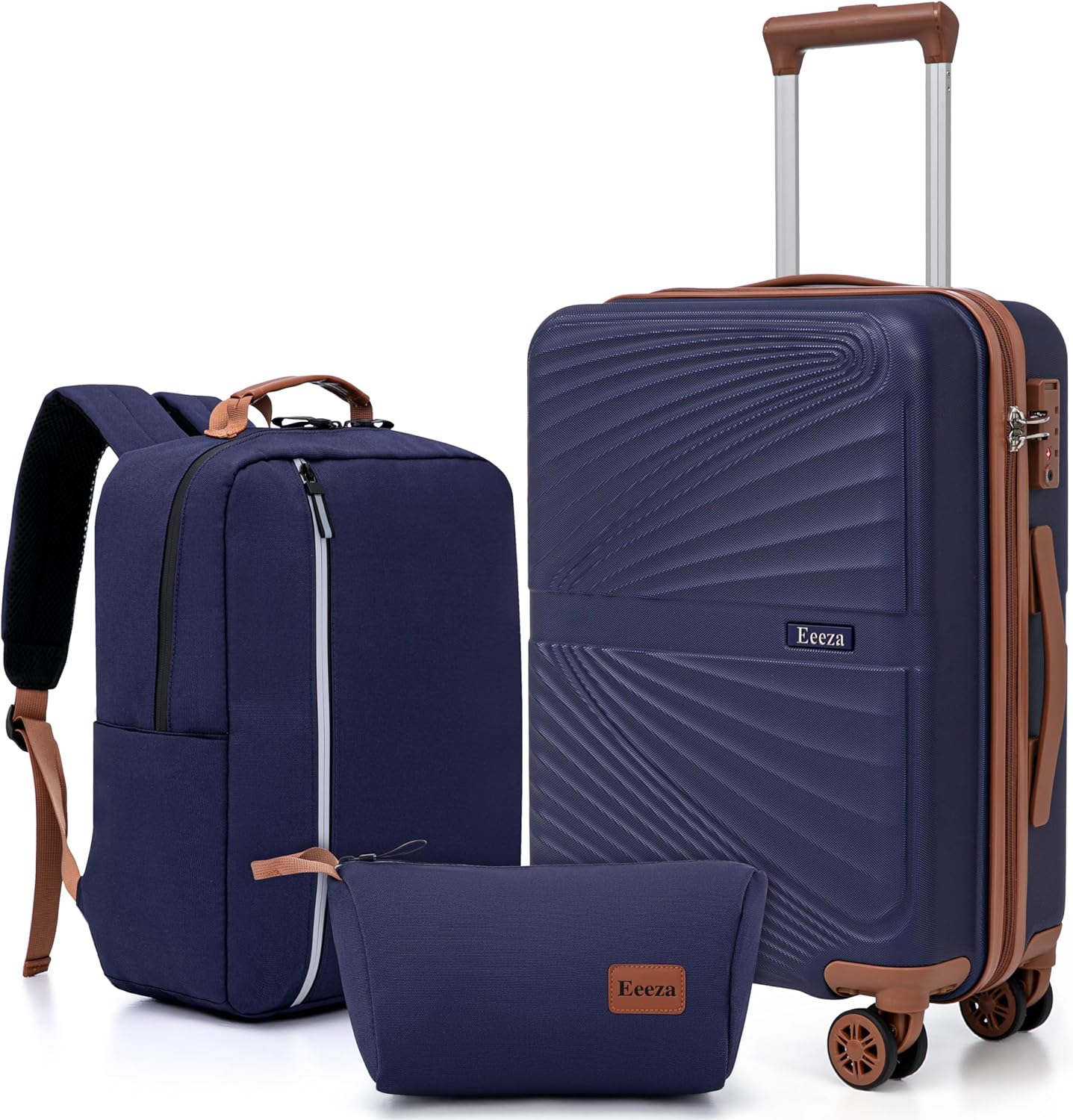 Durable 3 Piece Luggage Set with TSA Lock and Spinner Wheels