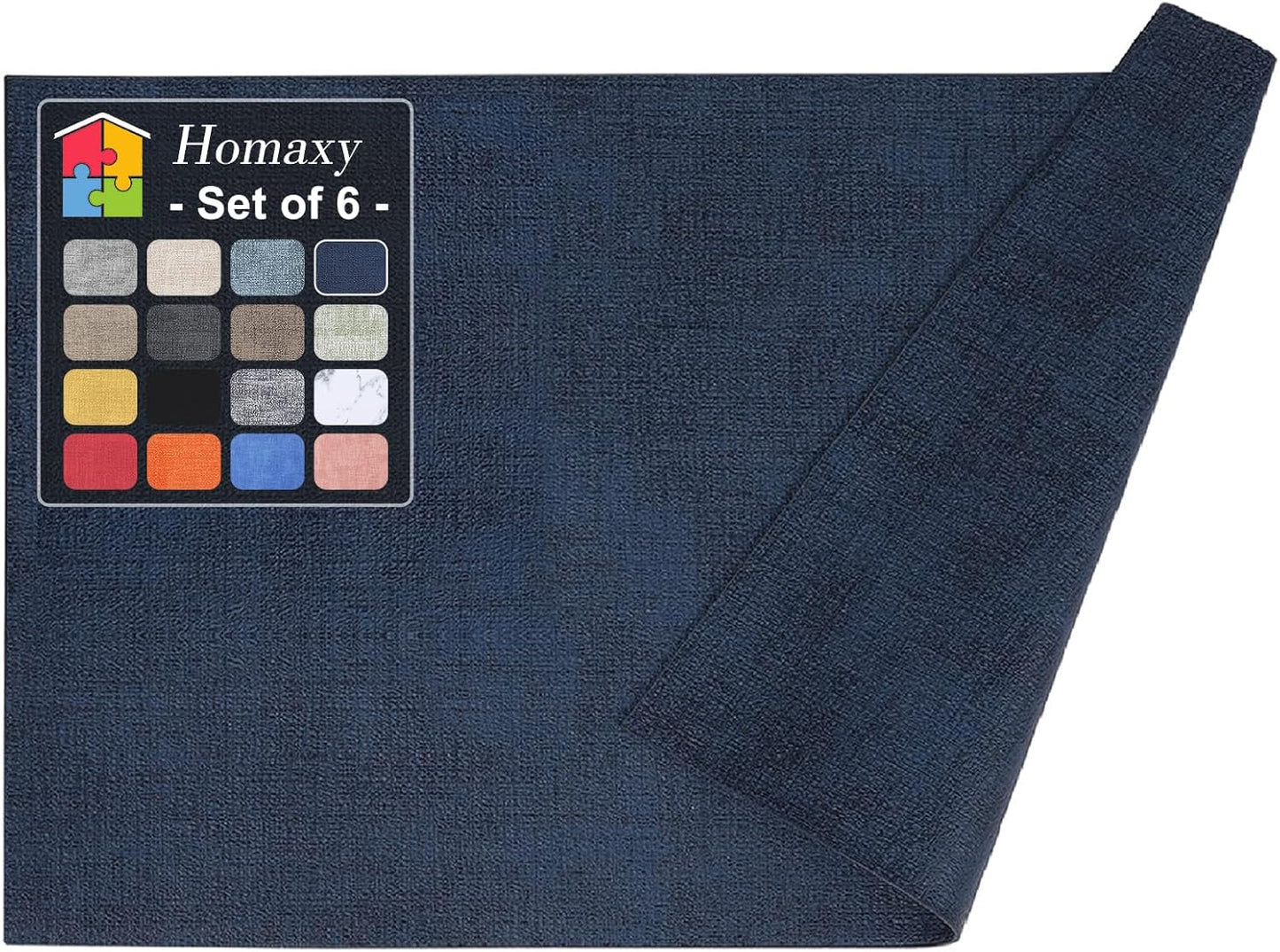 Faux Leather Heat Resistant Placemats for Dining Table Set