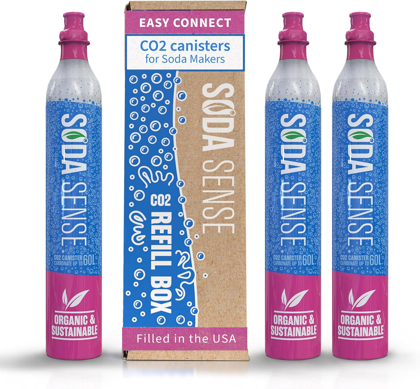 Soda Sense Easy Connect 60L CO2 Exchange Canister 3 Pack