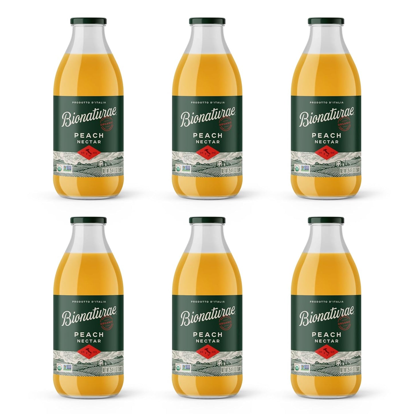 Bionaturae Organic Peach Nectar - Pure, Refreshing Peach Juice
