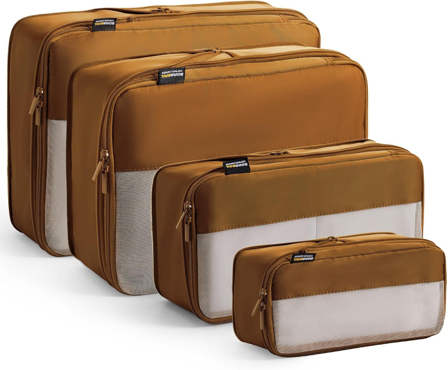 4 Set Compression Packing Cubes for Travel Organizers