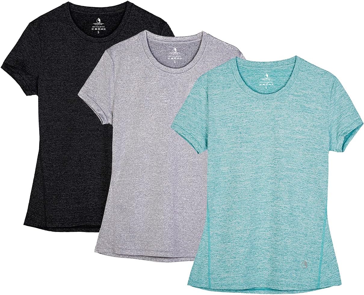 Stay Cool & Stylish with icyzone 3-Pack Workout Tshirts!