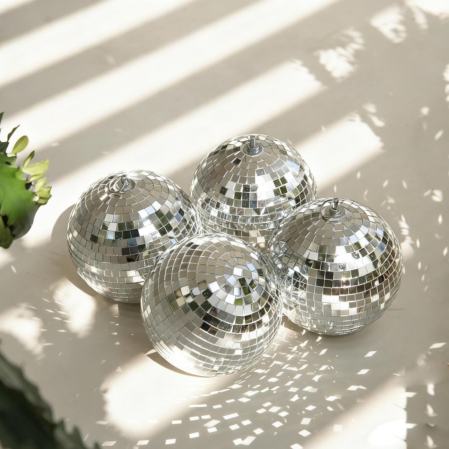 Yescom 4PCS 7in Mirror Disco Ball Set for Stunning Party Decor