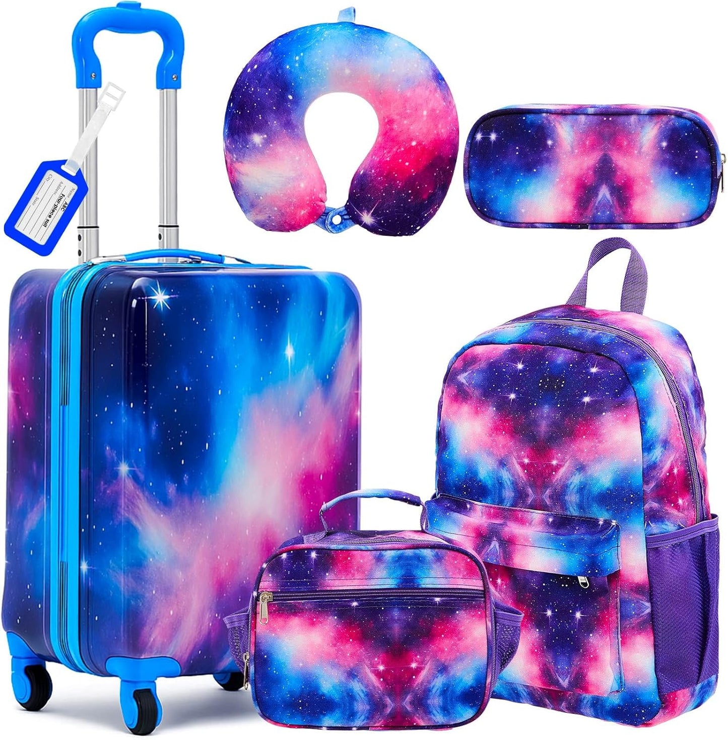 Redbaker 6 Pcs Kids Luggage Set for Adventurous Young Travelers
