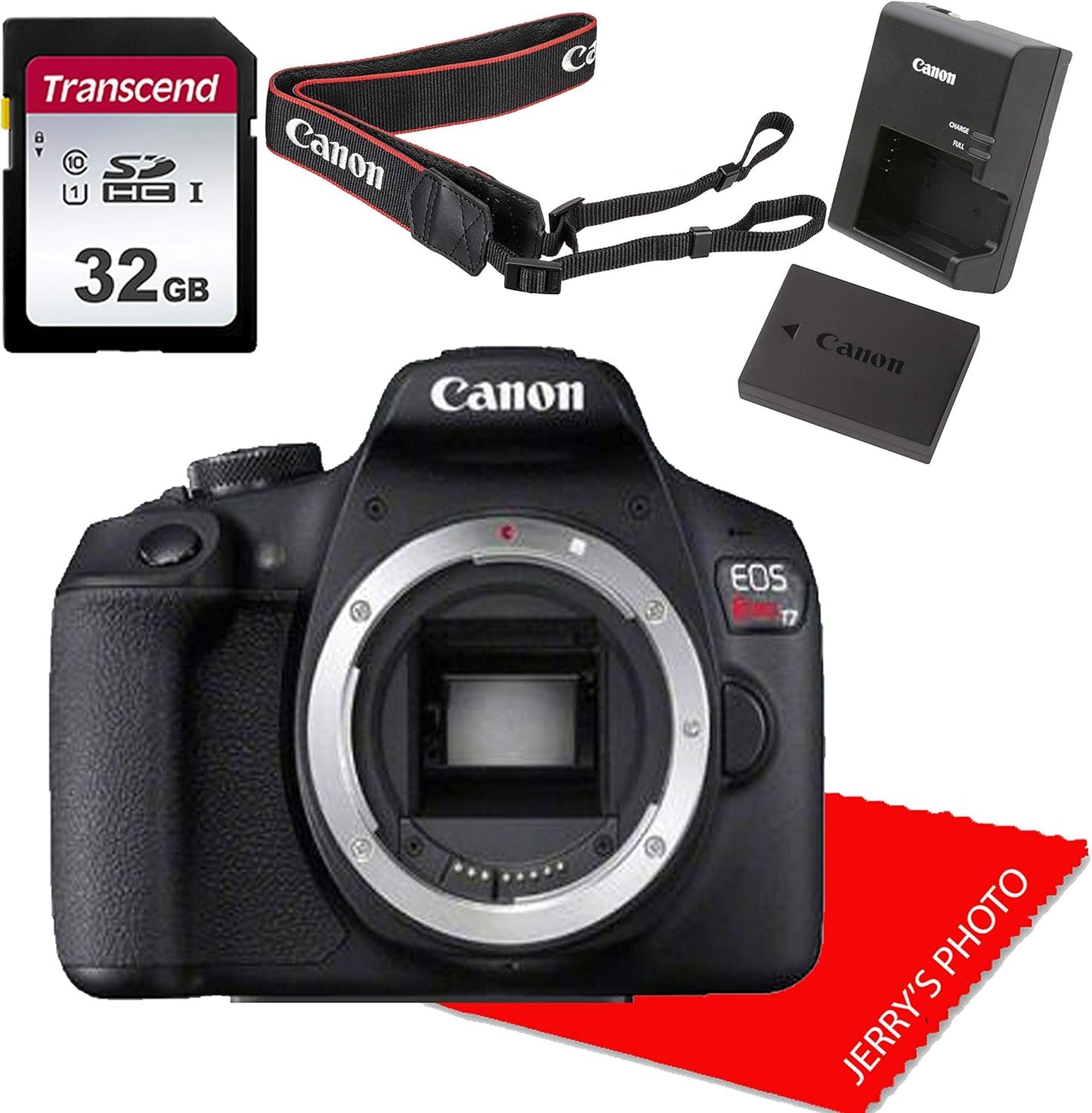 Canon EOS Rebel T7 DSLR Camera Body with 32GB Memory Bundle