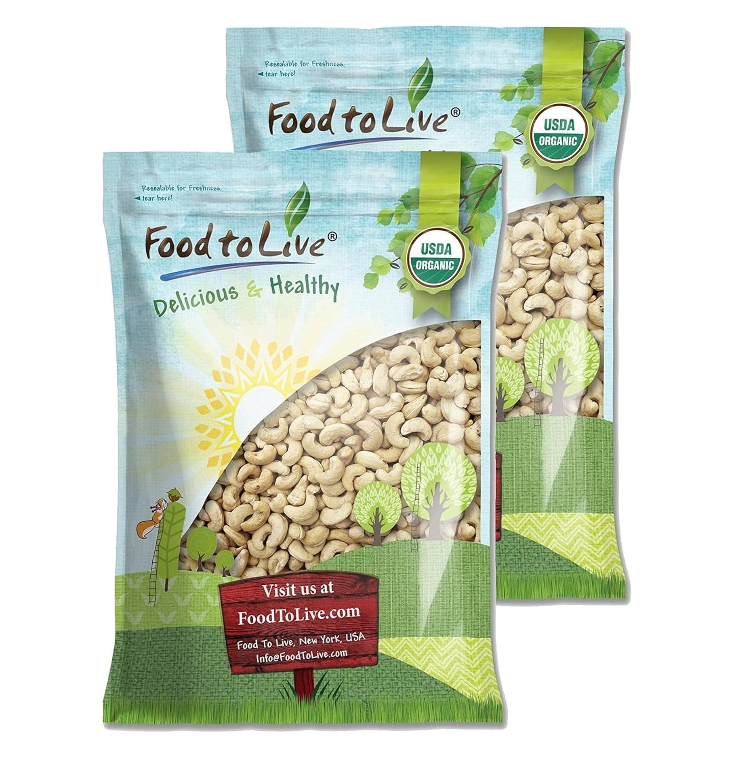Organic Raw Cashews - Premium Non-GMO Nuts for Healthy Snacking